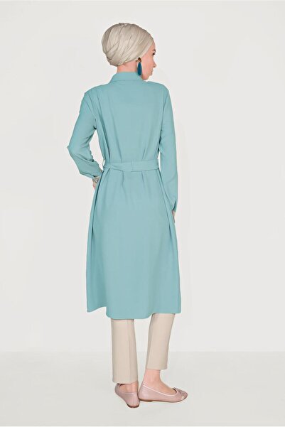 Alvina Double Color Tunic with Buttons 40676