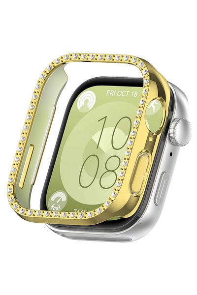 İncisoft Huawei Watch Fit 3 Compatible Sparkling Shiny Stone Diamond Case Protector