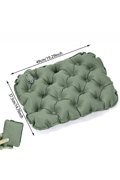 Choice Olive green 49x37.5cm Air Cushion Pillows Outdoor Camping Sleep Cushion Folding Inflatable Pillows C