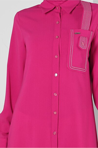 Alvina BUTTONED LONG TUNIC WITH STITCH DETAIL 43607