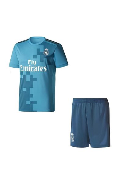 FAMİLYSTAN Ronaldo Realmadri'D Turquoise Ronaldo 2018 Season Football Παιδική φανέλα 2 τεμαχίων