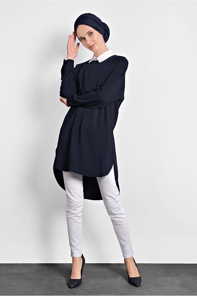 Alvina 40168 Model Asymmetrical Cut Tunic
