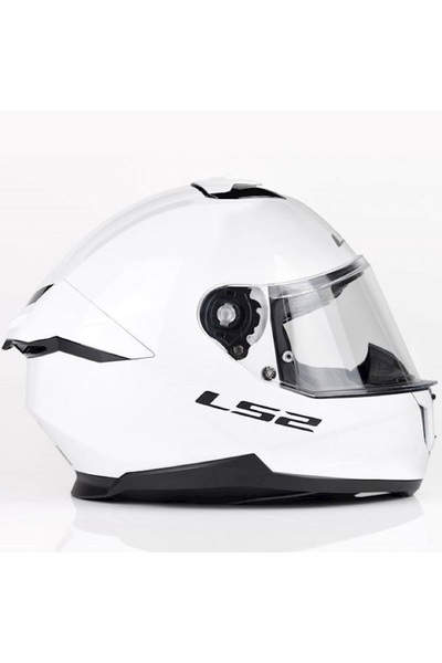 LS2 Stream 2 Beyaz Kapalı Motosiklet Kaskı Şeffaf Camlı