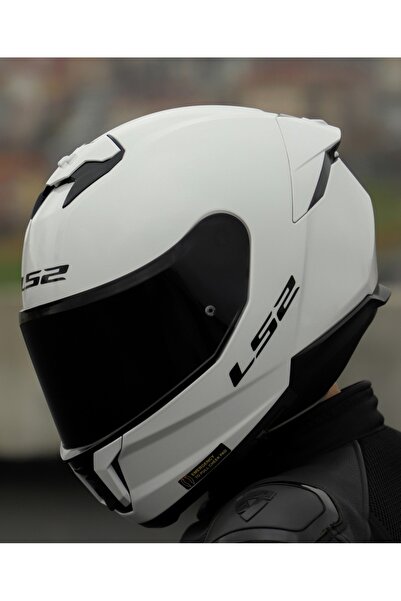 LS2 Stream 2 Beyaz Kapalı Motosiklet Kaskı Siyah Camlı