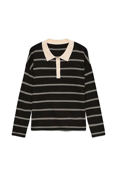 Vero Moda Strickpullover VMSTJERNI Gestricktes Poloshirt