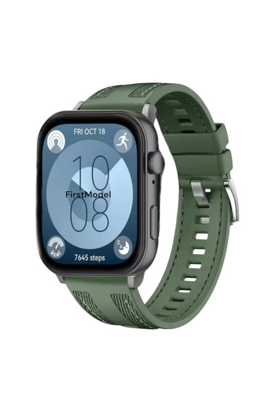 FirstModel Huawei Watch Fit 3,4,5 Pro Uyumlu Premium Dikişli Silikon Kordon P...