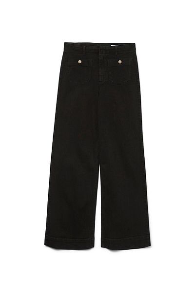 Veromoda Curve Weit geschnitten VMCKAYLA Hohe Taille Weiter Beinschnitt Jeans