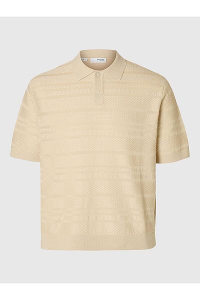 Selected Homme Polohemd aus Strick Textured