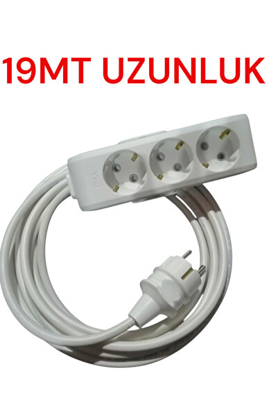 VİKO 3lü Grub Priz Ara Kablosu Uzatıcı Viko 1.2.3.4.5....20 mt kablo uzunluk ...