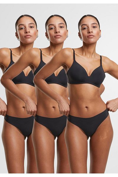 Urban Classics Ladies Lasercut Tanga 3-pack
