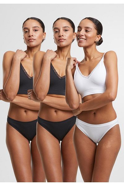 Urban Classics Ladies Rip Slip 3-pack