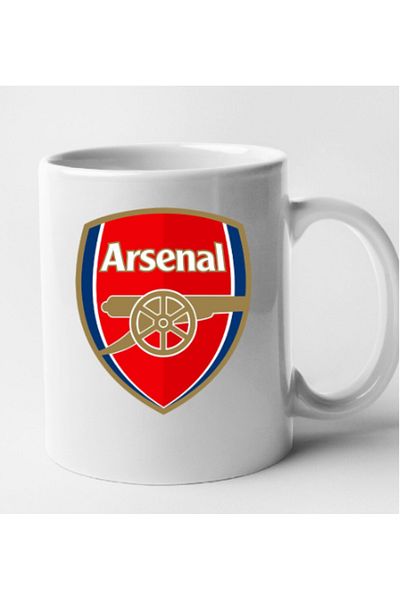 OEM Personalized white Premier League mug - Arsenal, INOVATIX®. 330 ml