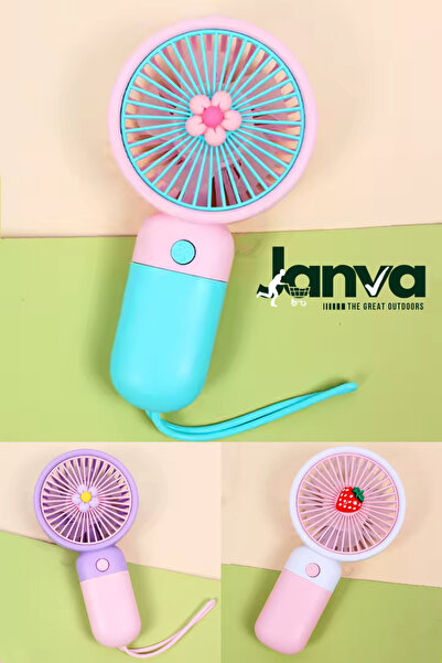 Janva Şarjlı Mini El Fanı ve Masa Fanı Soğutucu Pervane Taşınabilir Şarj Edilebilir Pratik Mini Vantilatör