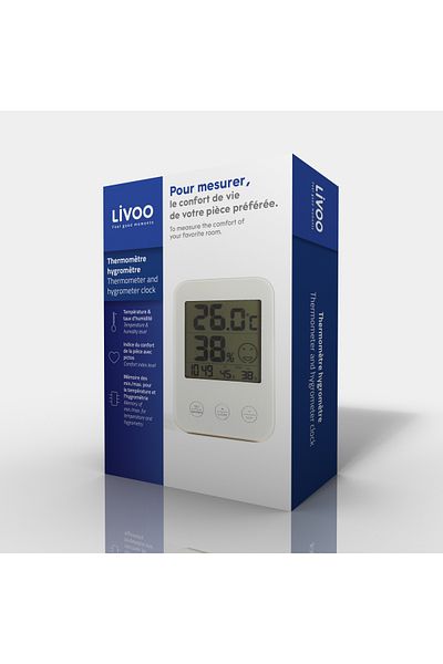 LİVOO Portable weather station with clock SL257