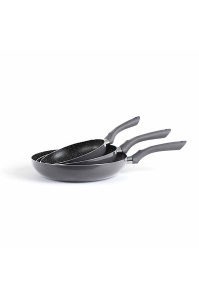 LİVOO Set of 3 Livoo MEN124G pans, diameter 20, 24 and 28 cm