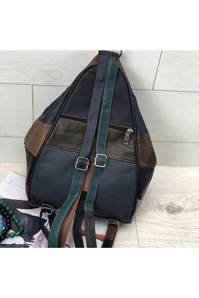 Deribag Rucsac din Piele Veritabila Mix 36*26*15 Cm