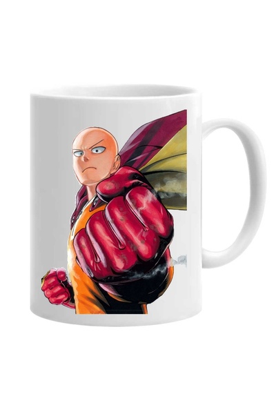 OEM Cana albă personalizată one punch man, INOVATIX®. 330 ml