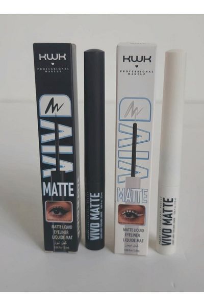KWK 2-Piece Waterproof Black and White Eyeliner Set