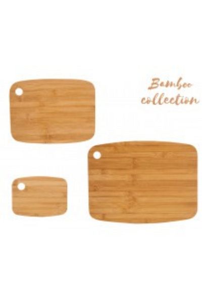 Kinvale Set of 3 Kinvara kitchen choppers, Bamboo, 19 x 14 cm / 28 x 22 cm / 36.5 x 28 cm