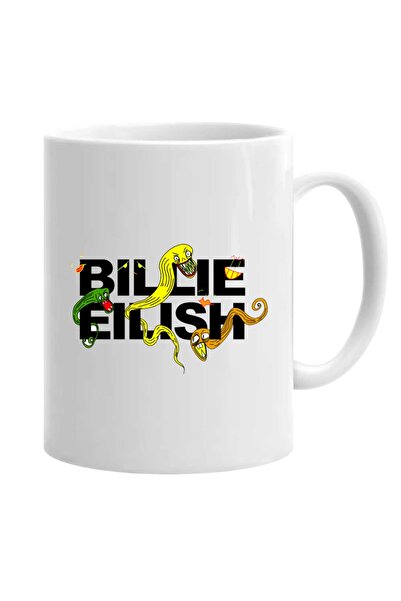 OEM Cană albă personalizată cu nume Billie Eilish, INOVATIX®. 330 ml