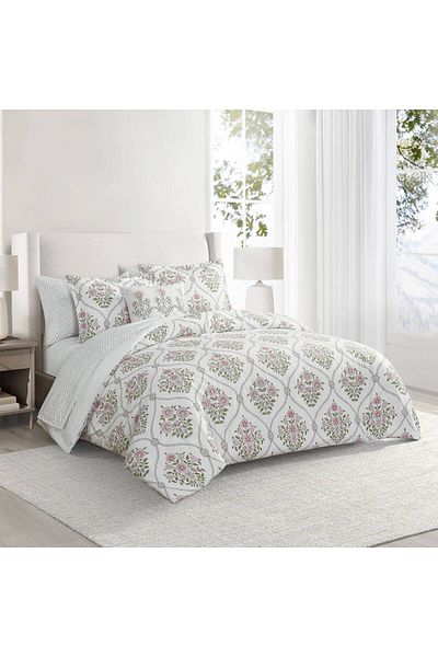 Orange Bed & Bath Blush Domburg | Double Duvet Set 8 Pieces
