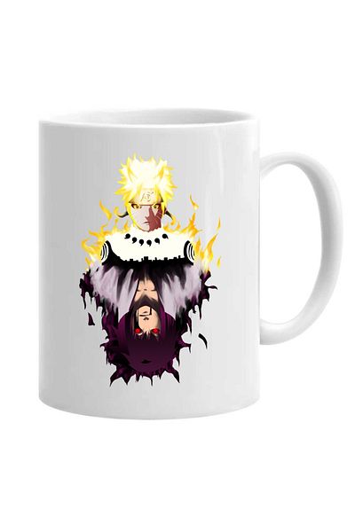 OEM Cana albă personalizată anime naruto și sasuke, INOVATIX®. 330 ml