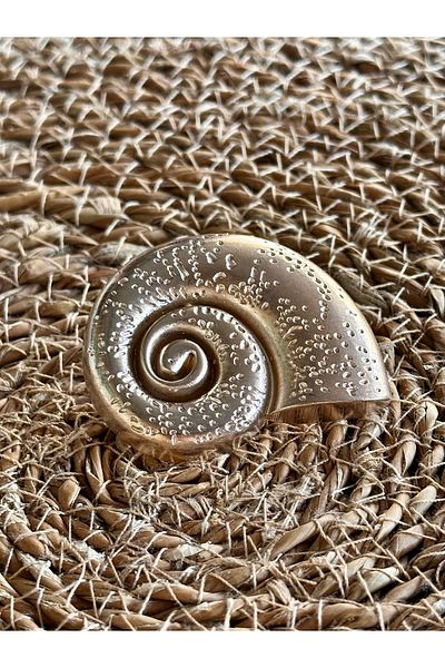 ODDA TASARIM ATÖLYESİ Marin Collectible Extra Large Gold Color Belt Buckle-Brooch (6cm)