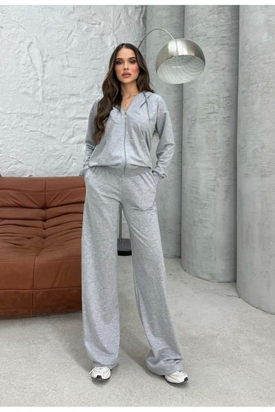 adorashop Hooded tracksuit and wide pants with applied stones EM631