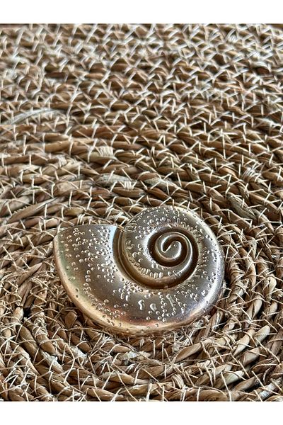ODDA TASARIM ATÖLYESİ Marin Collectible Extra Large Gold Color Belt Buckle-Brooch (6cm)