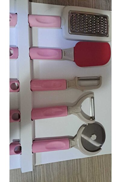 Online Kapında مجموعة من 5 مبشرة، ملعقة سيليكون، مقشرة جوليان، مقشرة فواكه، ق...