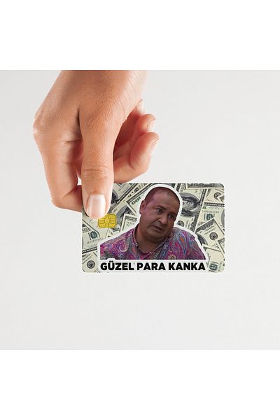 Huggy Craft Kolpaçino "Lovely Money Buddy" Written Fun Shiny Surface High Quality Card Coating Sticker