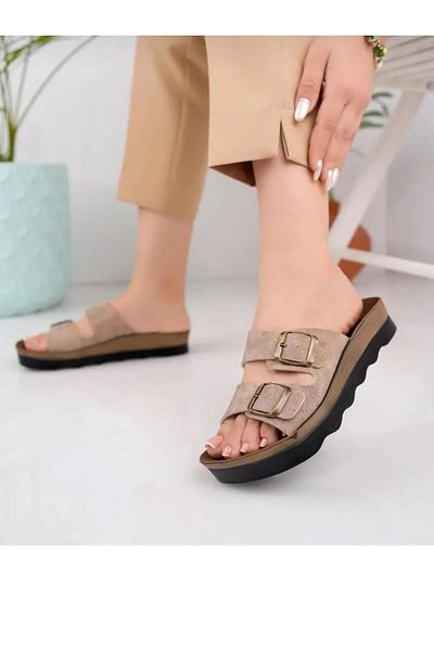 Polero Daily Orthopedic Double Banded Buckle Non-Slip Sole Comfortable Slippers