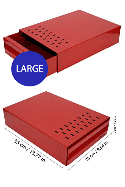VODİNOX Posa Çekmecesi Kahve Atık Tablası Knock Box ( 25 X 35 X 7 CM) LARGE K...