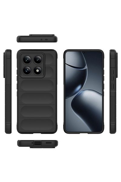 m.tk moveteck حافظة لهاتف Xiaomi Mi 14T Pro مع حماية للكاميرا، غطاء سيليكون ناعم اللون منقوش، ملمس غير لامع من الداخل مخملي