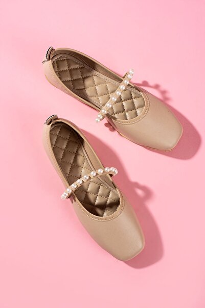 GÜLÇEM butik Üsküdar Pearl Ballerina Cream (Choose 1 No Small)