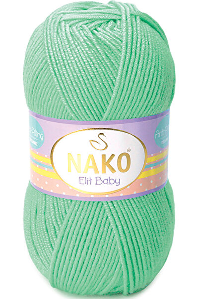 NAKO Elit Baby Tüylenmez Bebek Yünü 10001 Siyam Yeşili