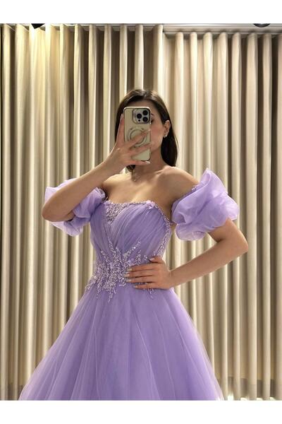 Kaleiçi Yıldızlar Lila Balon Kol Nişanlık