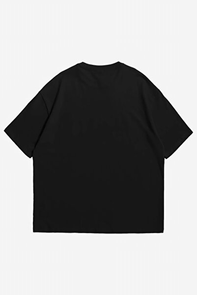 swOzz Aura Oversize Unisex Black T-Shirt - Comfortable Fit, Printed Premium Tshirt