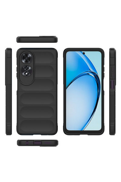 m.tk moveteck Oppo A60 Case with Camera Protection Embossed Soft Colorful Silicone Cover Matte Feel Inside Velvet Suede