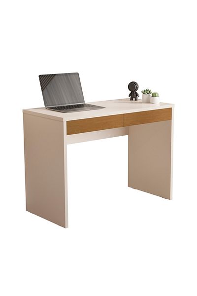 JB Moviecs Home computer table for office and home rooms, off-white color, 110*81*54