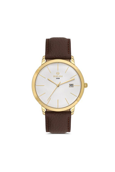 Hislon CL161G-02KG Erkek Kol Saati 41 x 47 mm Kasa Çapı, Gerçek Deri Kordon, ...