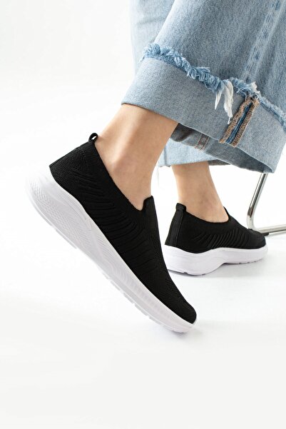 AlbiShoes Unisex Triko Çorap Bağcıksız Hafif Rahat Taban Günlük Koşu Yürüyüş Sneaker Spor Ayakkabı