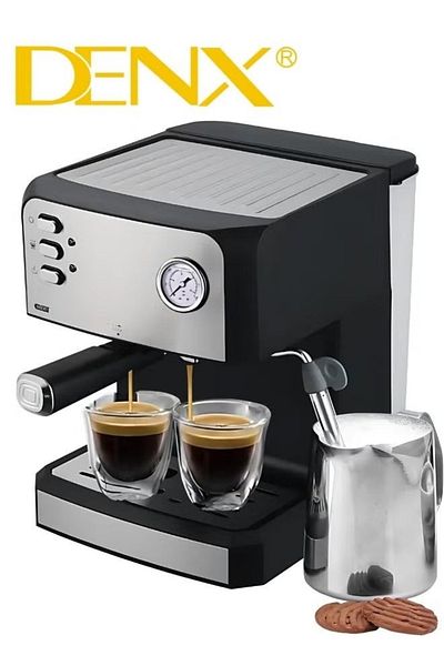 Denx 850W Coffee Maker for Ground Coffee or Capsules