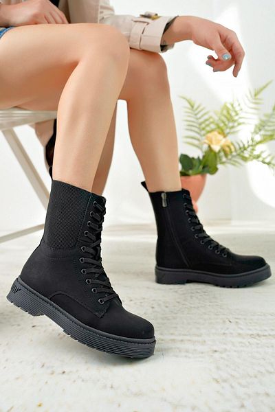 Nesil Shoes Γυναικείες μπότες Polact 23002 Black Emerald