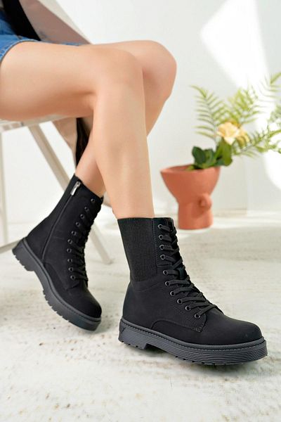 Nesil Shoes Γυναικείες μπότες Polact 23002 Black Emerald
