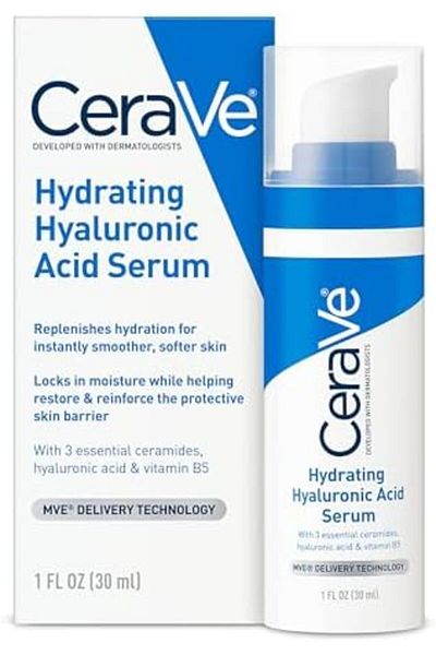 CeraVe Hyaluronic Acid Serum for Face with Vitamin B5 and Ceramides, Hydrating Face Serum, 30 Ml
