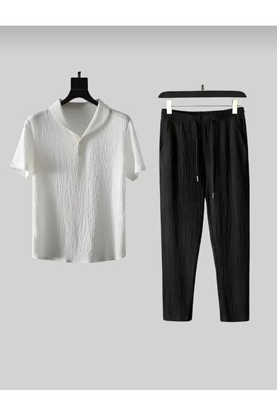 SKYLİGHT Unisex Buçukkocalık Rainy Shallow Black Tracksuit Set