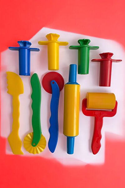 Genel Markalar Doğal Oyun Hamuru, Merdane, Silindir, Bıçak, Enjektör Seti