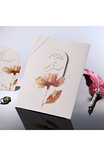 Pixel Davetiye 2025 RENKLİ YENİ MODEL - 50 Adet Düğün Davetiyesi Düğün-Nişan-Kına-Sünnet Davetiyesi-364