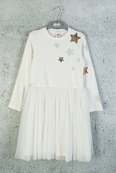 wakawakakidsstore Φόρεμα για κορίτσια με μπροστινό μανίκι Star Sequin Stone P...